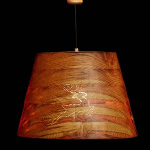 Conical Hanging Lamp with Reindeer